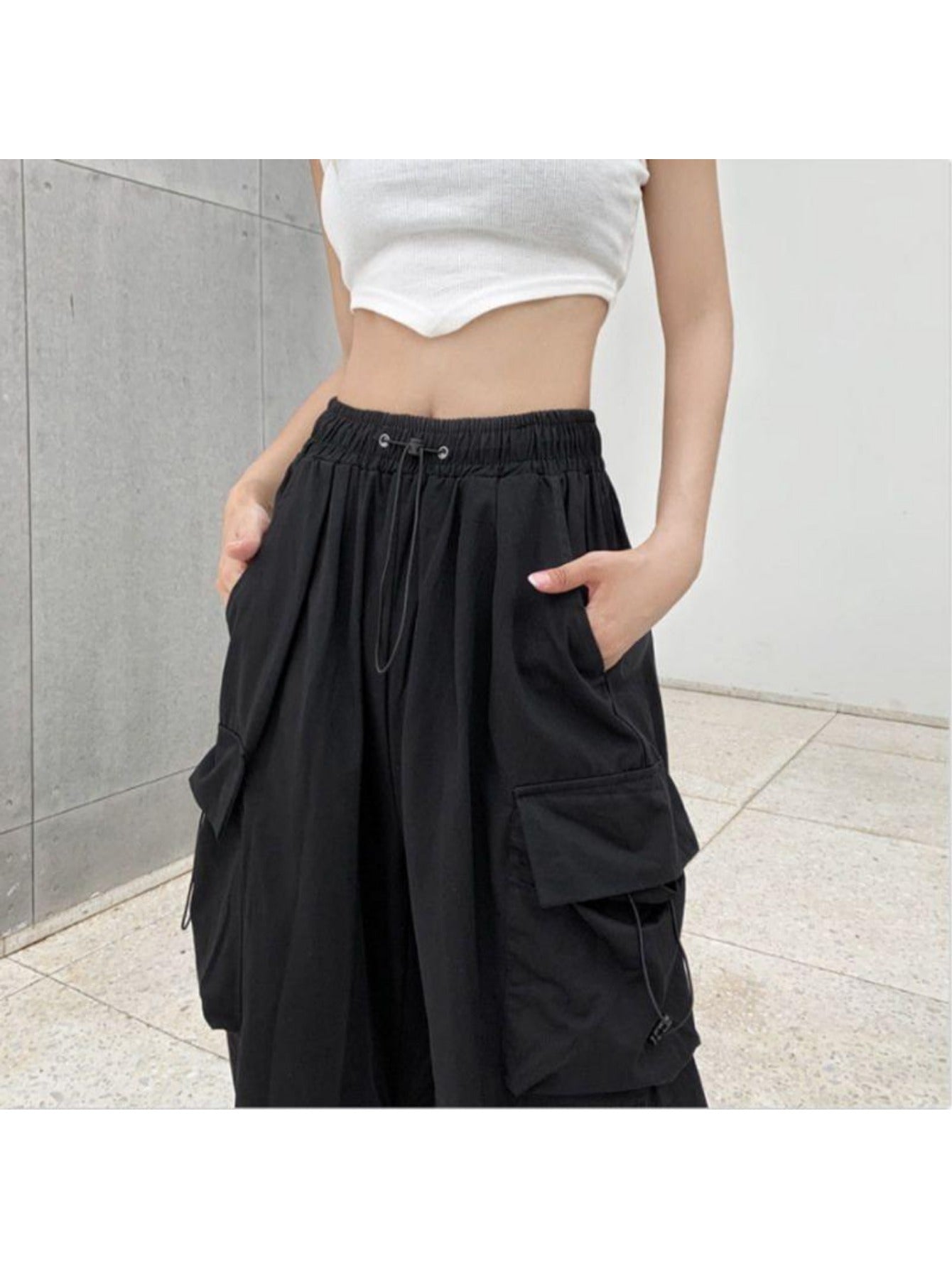 Streetwear Parachute Pants Streetwear Baggy Parachute Pants | Women's & Men's Wide Leg Joggers Sweatpants Trousers Clothes