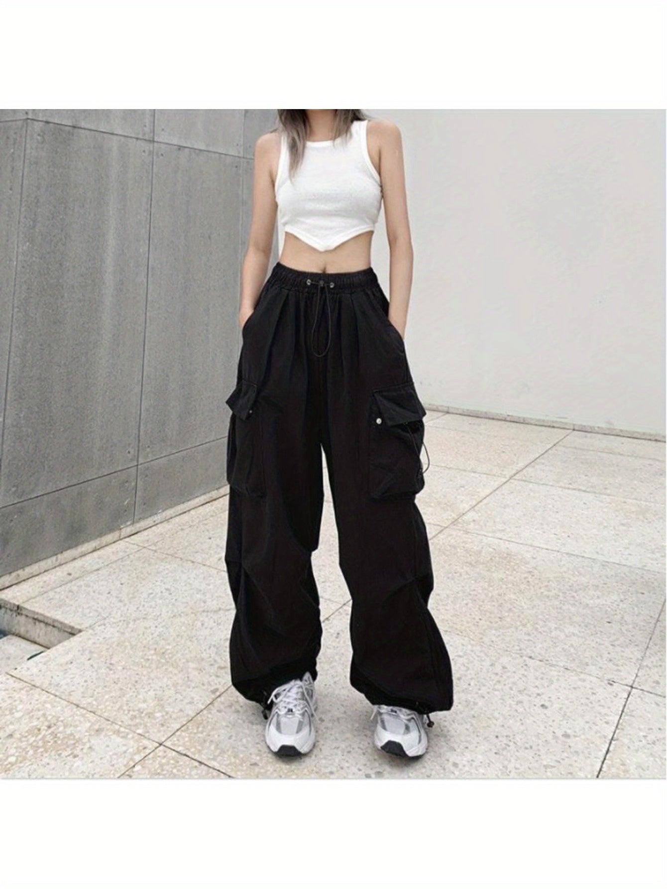 Streetwear Parachute Pants Streetwear Baggy Parachute Pants | Women's & Men's Wide Leg Joggers Sweatpants Trousers Clothes