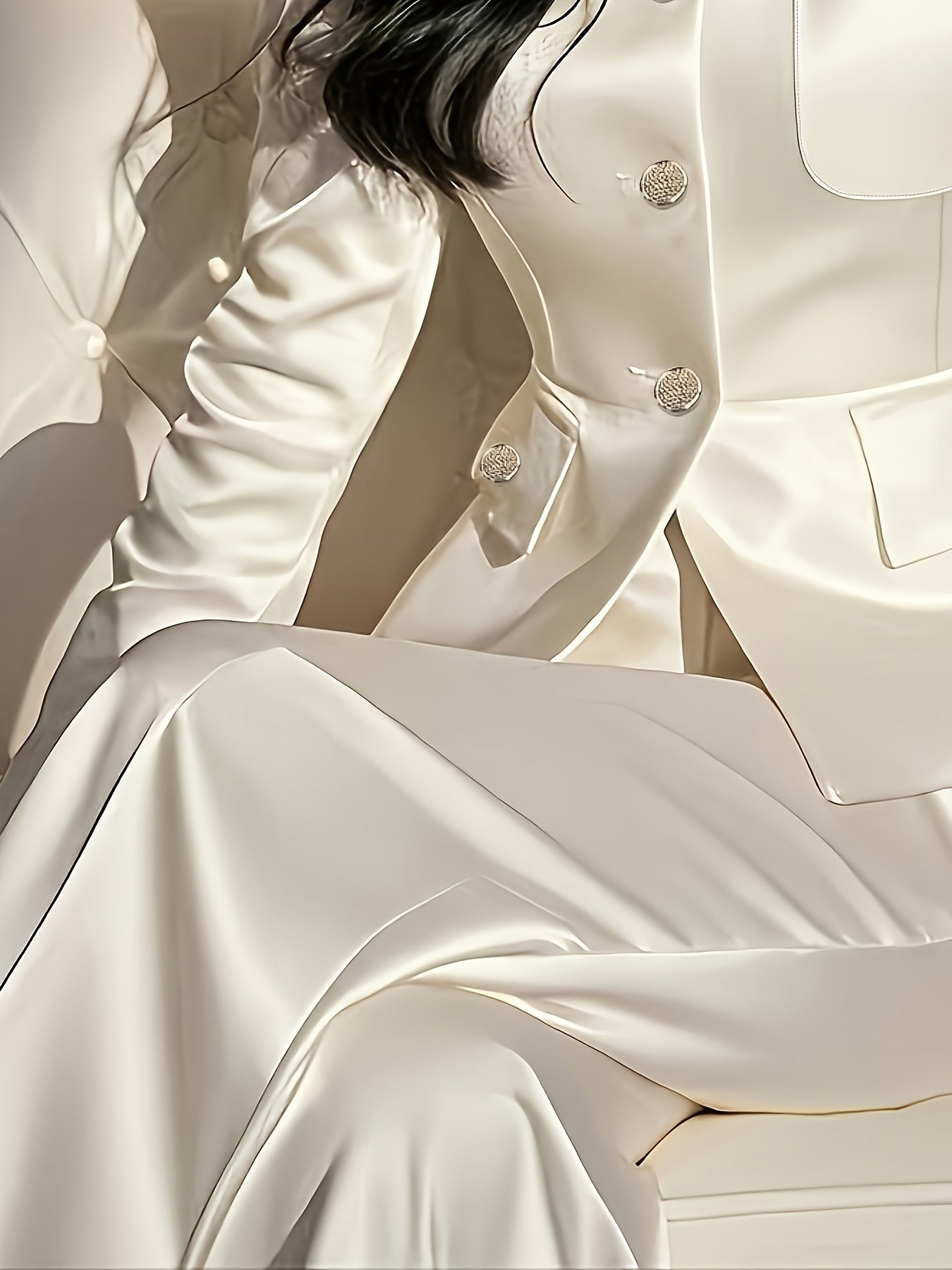 Graceful Autumn Collection: Premium Formal Suit Set with Jacket and Pants for Professional Women