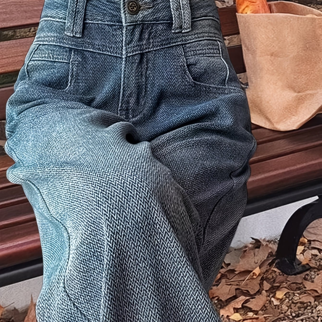 Retro Blue Distressed Jeans Retro Blue Distressed Women's High-Rise Loose Straight Cut Jeans | Frayed Hem Y2K 90s Style Denim Pants, Machine Washable Casual All-Season Comfort