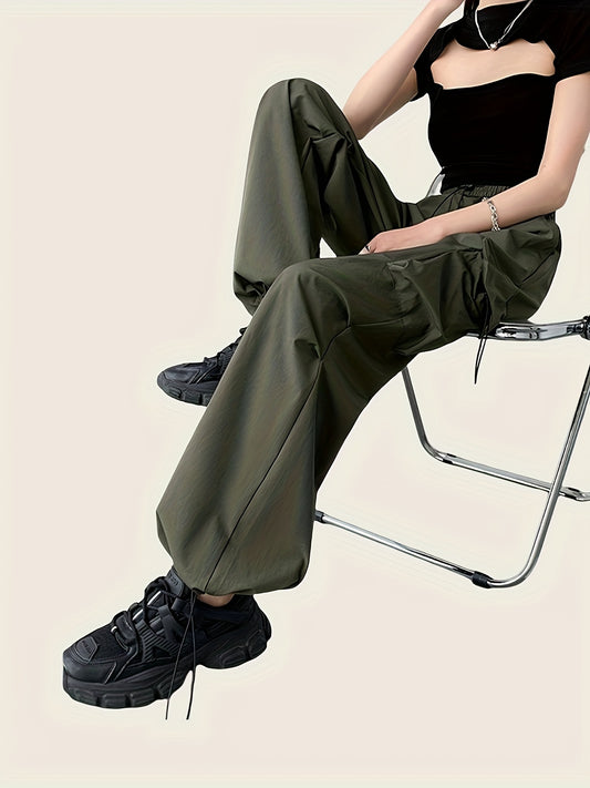 Quick Drying Parachute Wide Leg Pants