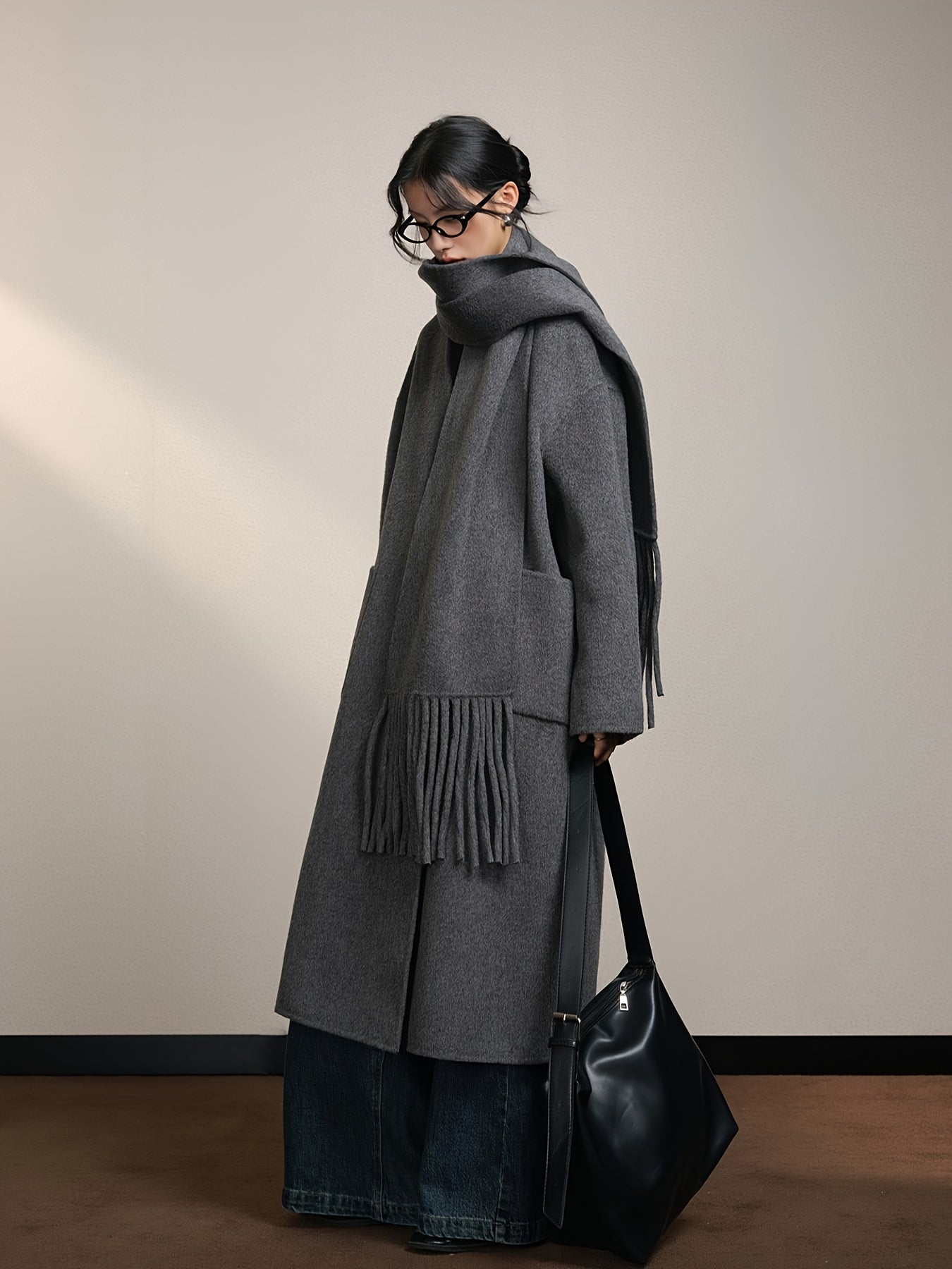 Women's Elegant Korean Winter Coat - Long Formal & Casual Outerwear - Non-Stretchy Structure for Everyday & Special Events - Autumn\u002FWinter Season Outerwear - by Youden Choi