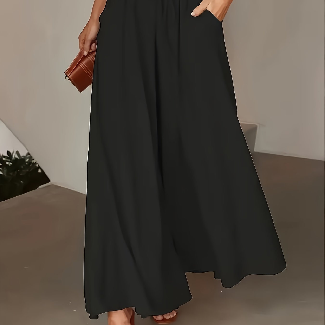 Women'S Light Blue Wide-Leg Pants with Drawstring Waist - Casual Vacation Style, High-Waisted, Flowy Design, Perfect for Beach or Poolside Outings, Beach Attire | Flowy Wideleg | Glossy Texture