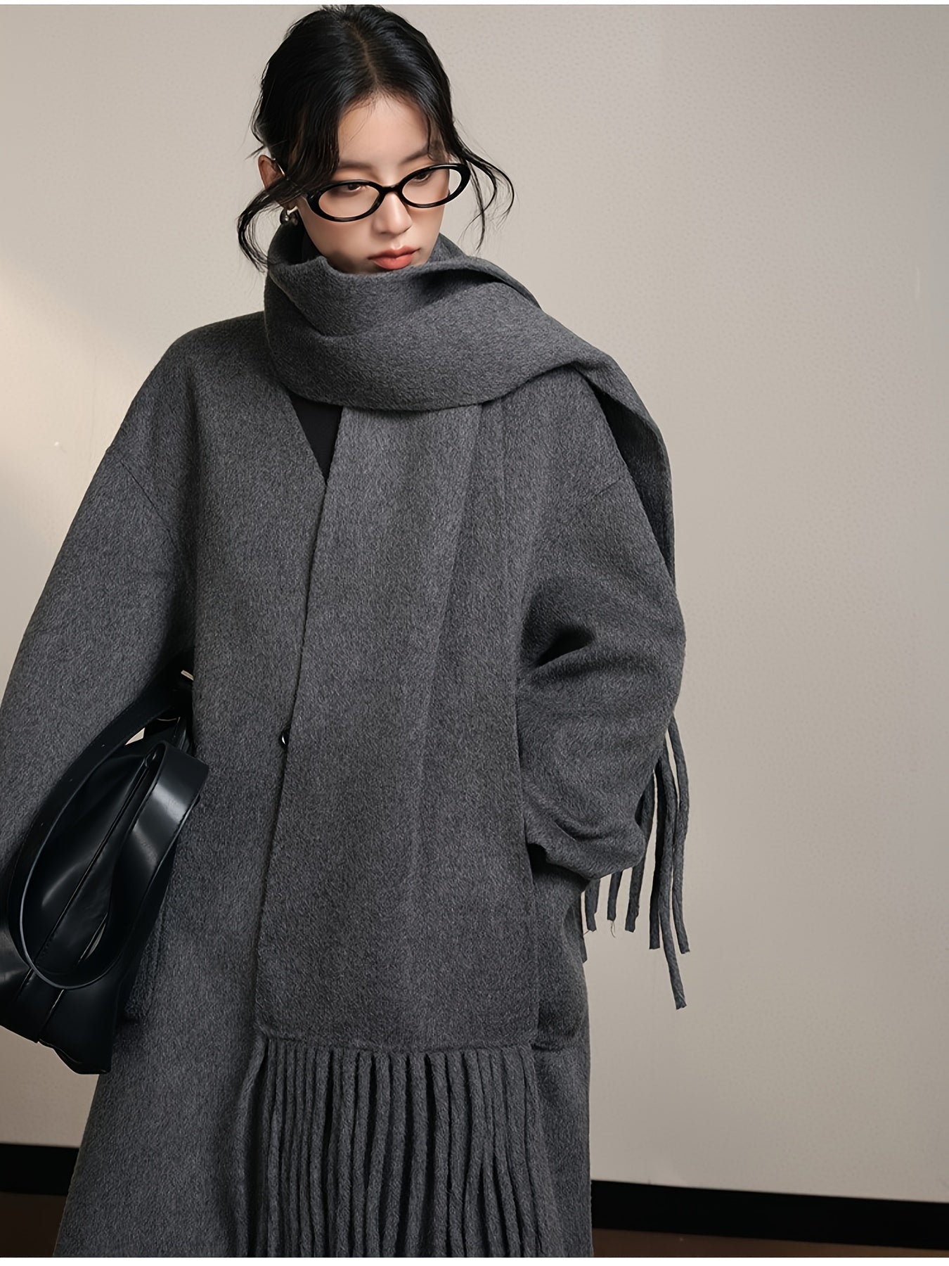 Women's Elegant Korean Winter Coat - Long Formal & Casual Outerwear - Non-Stretchy Structure for Everyday & Special Events - Autumn\u002FWinter Season Outerwear - by Youden Choi