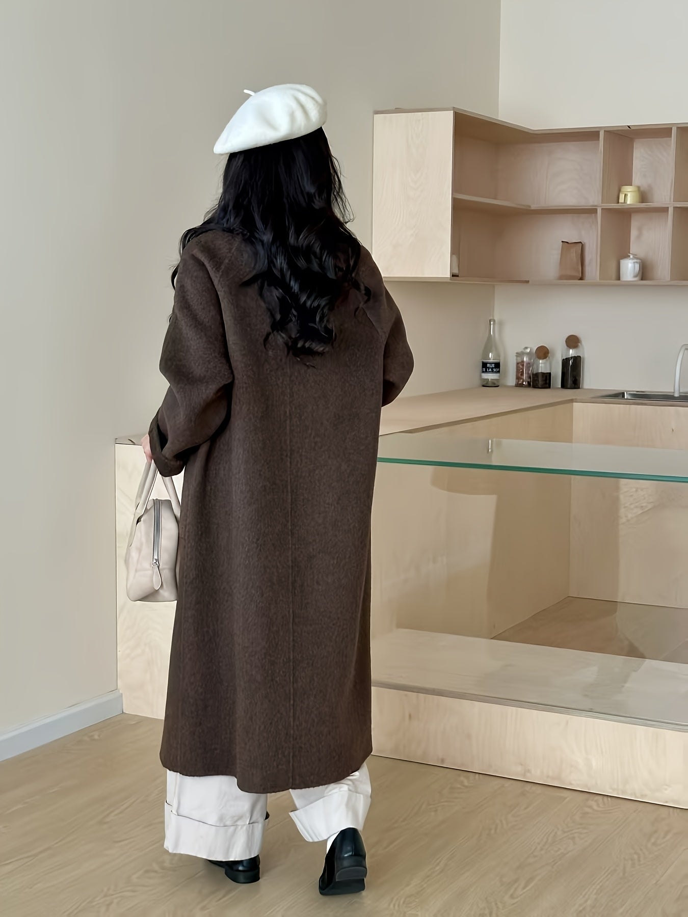 Women'S Elegant Brown Trench Coat with Fringe Detail - Versatile Fall\u002FWinter Outerwear, Long Sleeve, Button-Up Front, Perfect for Casual or Commuting, Casual Winter Wear | Fringe Detail Coat | Buttonup Coat