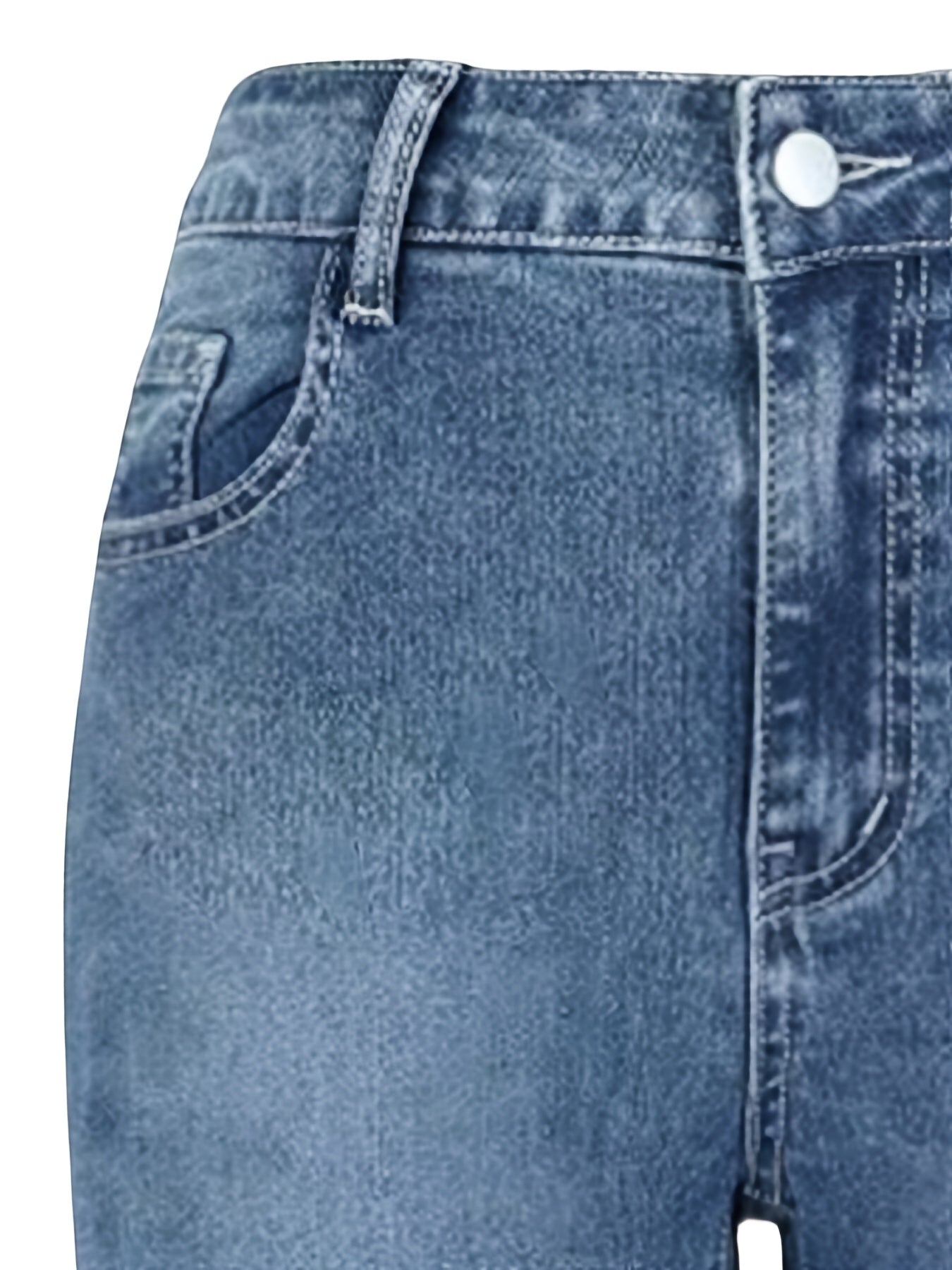 5pcs Women's Casual Slim-fit Jeans, Made Of Viscose Blend Elastic Fabric, Solid Color Design with Fur Edge Details, Suitable for Wearing In Autumn And Winter