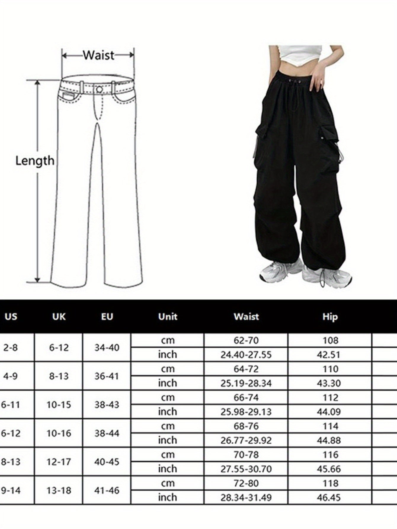 Streetwear Parachute Pants Streetwear Baggy Parachute Pants | Women's & Men's Wide Leg Joggers Sweatpants Trousers Clothes