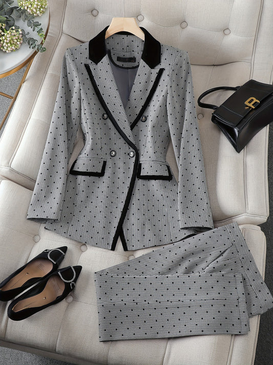 Elegant Women's Suit Elegant Stylish Women's Suit | Two-Piece Set, Workwear, Formal Suit, Top and Bottom Outfit, Women's Wear Ensemble