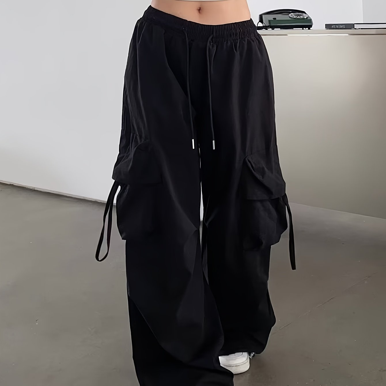 Retro Streetwear Cargo Pants for Men and Women, Dance Casual Straight-Leg High-Waist Loose Korean Style Wide-Leg Trousers